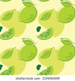 lime piece pattern fruit design