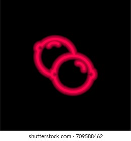 Lime red glowing neon ui ux icon. Glowing sign logo vector