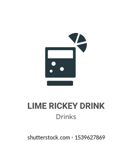 Lime rickey drink vector icon on white background. Flat vector lime rickey drink icon symbol sign from modern drinks collection for mobile concept and web apps design.