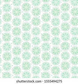 Lime seamless pattern. Colorful sketch limes. Citrus fruit on a green background. Elements for menu, greeting cards, wrapping paper, cosmetics packaging, posters etc