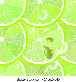 Lime seamless pattern vector
