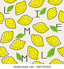 a lime seamless pattern vector design for printing