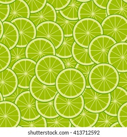 Lime seamless pattern. Vector illustration