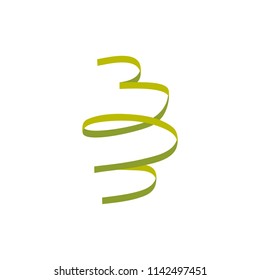 Lime serpentine icon. Flat illustration of lime serpentine vector icon for web isolated on white