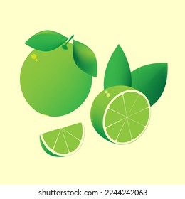 Lime with a slice and a half.