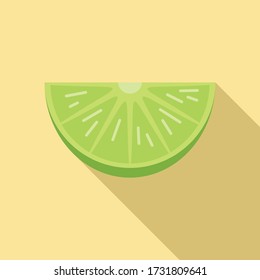Lime slice icon. Flat illustration of lime slice vector icon for web design