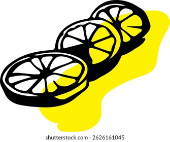 Lime Slice Illustration with Juice Splash – Modern Vector Fruit Design