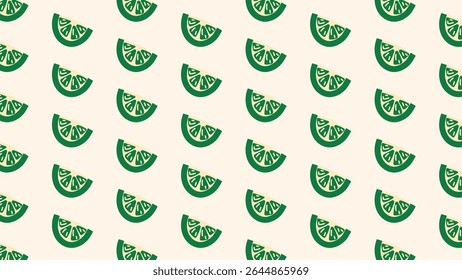 Lime slice repeat – zesty and graphic for summer drinks and prints