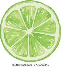 Vektorgrafik mit Lime-Slice