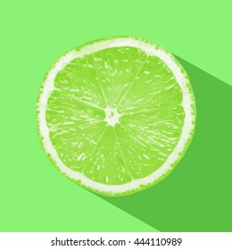 Lime slice vector icon.