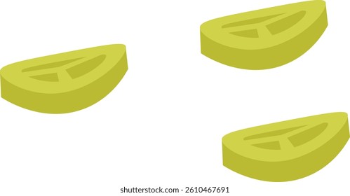 Lime Slices Illustration Vector Simple