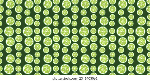 Lime slices, stylish pattern. Seamless pattern print for textiles, pillows, clothes, background, packaging, notepads.