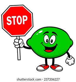 Lime with Stop Sign