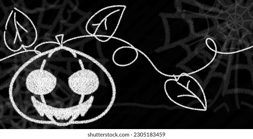 Lime style halloween wallpaper background with chalk style