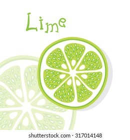 Lime vector citrus fruits