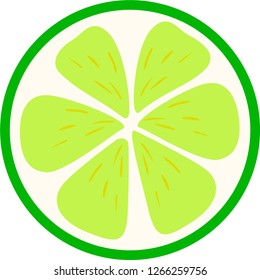 lime vector icon on white background. Illustration for your design, advertising, web. Ready logo.