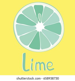 lime, vector, illustration