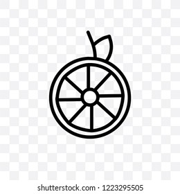Lime vector linear icon isolated on transparent background, Lime transparency concept can be used for web and mobile