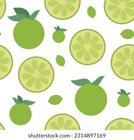 Lime Vector, Orange Pattern, Summer Pattern, Lime Pattern, Lime Pattern, Lime Wallpaper, Seamless Repeat Vector Illustration Background	