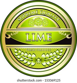 Lime Vintage Label 