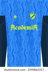 Lime Wave Blue Pattern Football Jersey Sublimation Print