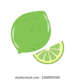 Lime whole and cut into halves