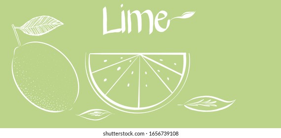 Lime entera y media con hojas diferentes