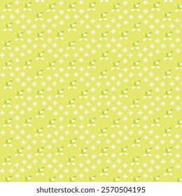 Lime-Green Floral Graphic Pattern Design