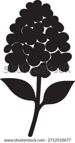Limelight Hydrangea Icon – Vector Illustration