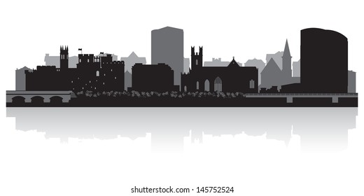 Limerick City Skyline Silhouette Vector Illustration