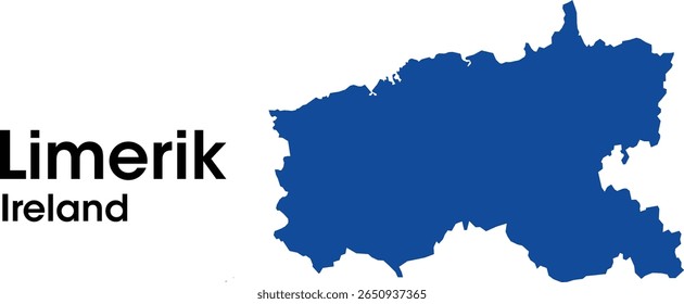limerik ireland map in vectors