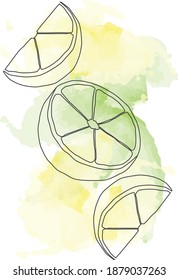 Limes and lemons abstract illustration