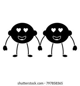 limes or lemons in love heart eyes fruit kawaii icon image 