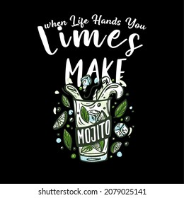 Limes Make Mojito Vector Design