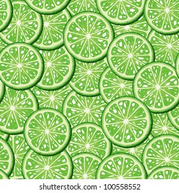 Limes Seamless Background. Vector Illustration