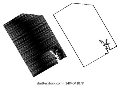 Limestone County, Texas (Counties in Texas, United States of America,USA, U.S., US) map vector illustration, scribble sketch Limestone map