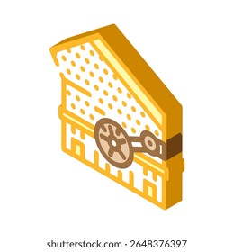 calcário triturador cimento de produção ícone isométrico vetor. calcário triturador cimento de produção sinal. símbolo isolado ilustração