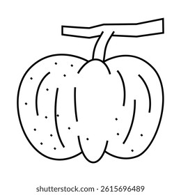 limetta sweet lemon line icon vector. limetta sweet lemon sign. isolated contour symbol black illustration