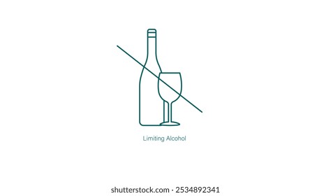 Limit Alcohol Vector Icon für gesunde Lebensweise