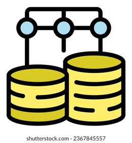 Limitar el vector de contorno de icono de finanzas. Pequeña empresa. Color plano del prestamista de crédito