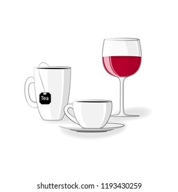 limit the intake of dark coloured food and beverages during whitening stages, realistic stile, square vector illustration