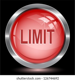 Limit. Internet button. Vector illustration.