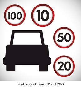 limit of km design, vector illustration 10 eps graphic
