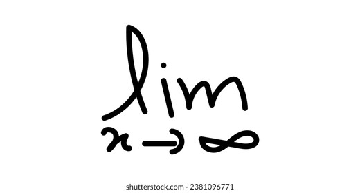 Limit notation symbol in calculus. Mathematics resources for teachers and students.