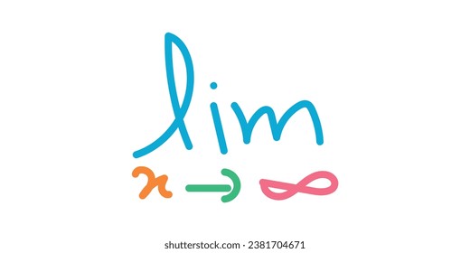 Limit notation symbol in calculus. Mathematics resources for teachers and students.