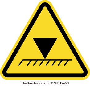 Limit overhead height warning sign. Industrial Safety signs and symbols.