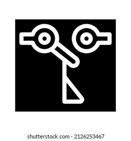 limit switch mechanism glyph icon vector. limit switch mechanism sign. isolated contour symbol black illustration