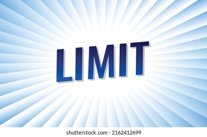 Limit word concept vector illustration with blue lines modern futuristic 3d style for landing page template ui web mobile app poster banner flyer background gift card coupon label wallpaper