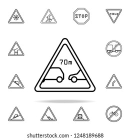 Limitation of the minimum distance icon. road sign icons universal set for web and mobile