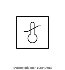 limitations, temperature icon. Element of logistic sign for mobile concept and web apps illustration. Thin line icon for website design and development, app development